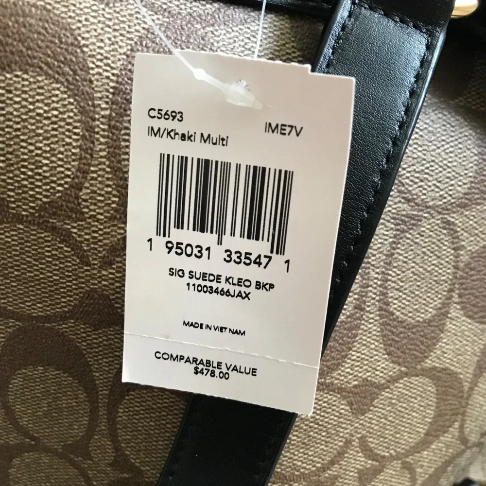 Coach signature suede